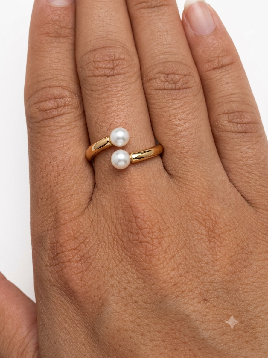 Anello Perla Duetto