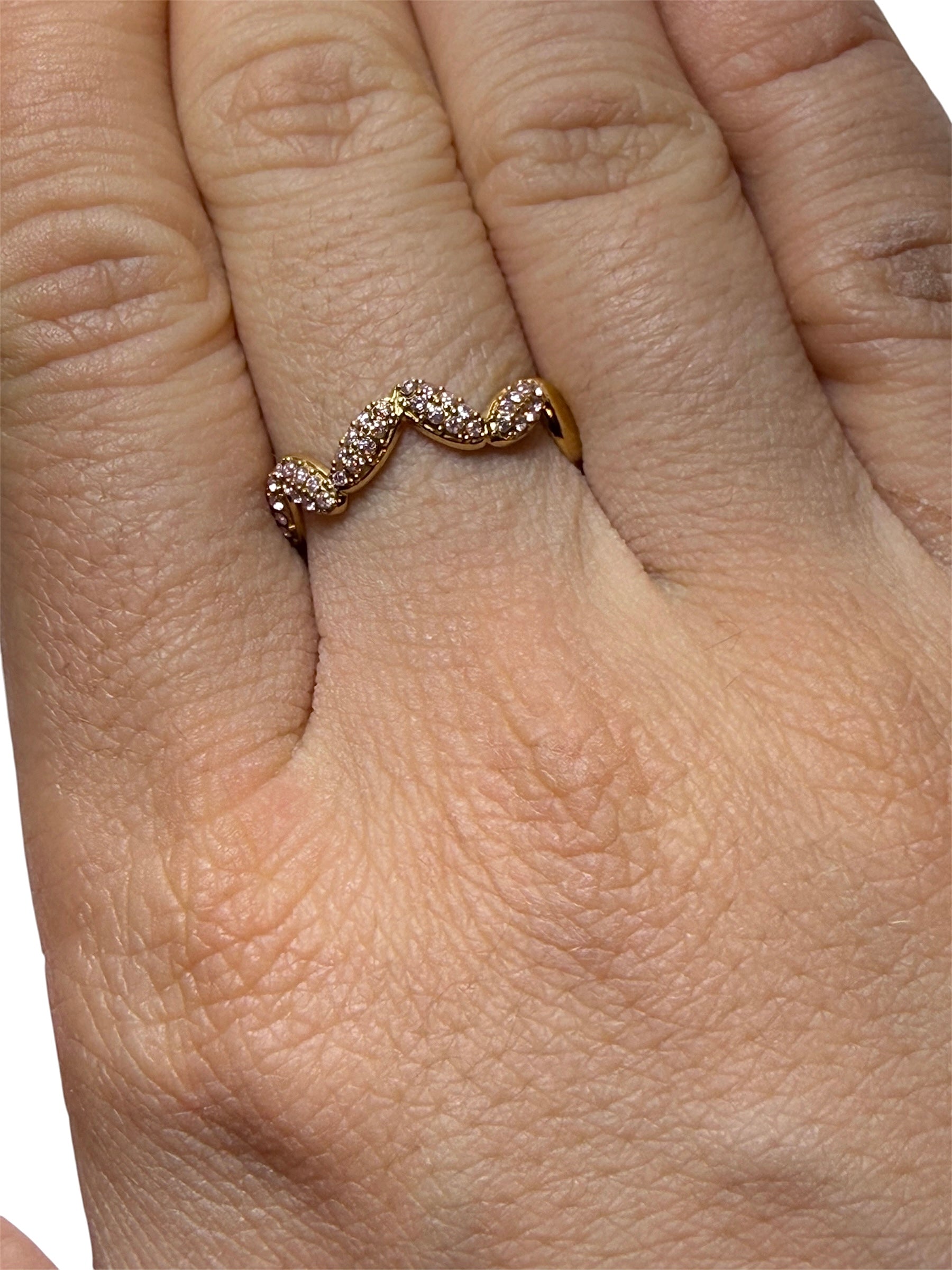 Anello Glitter Wave