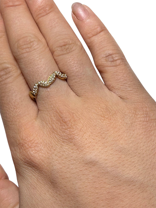 Anello Glitter Wave