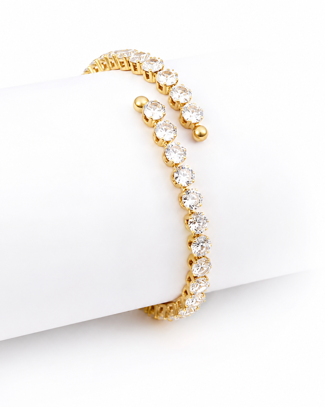 Bracciale Rigido Wrap 'Lumina' Gemme