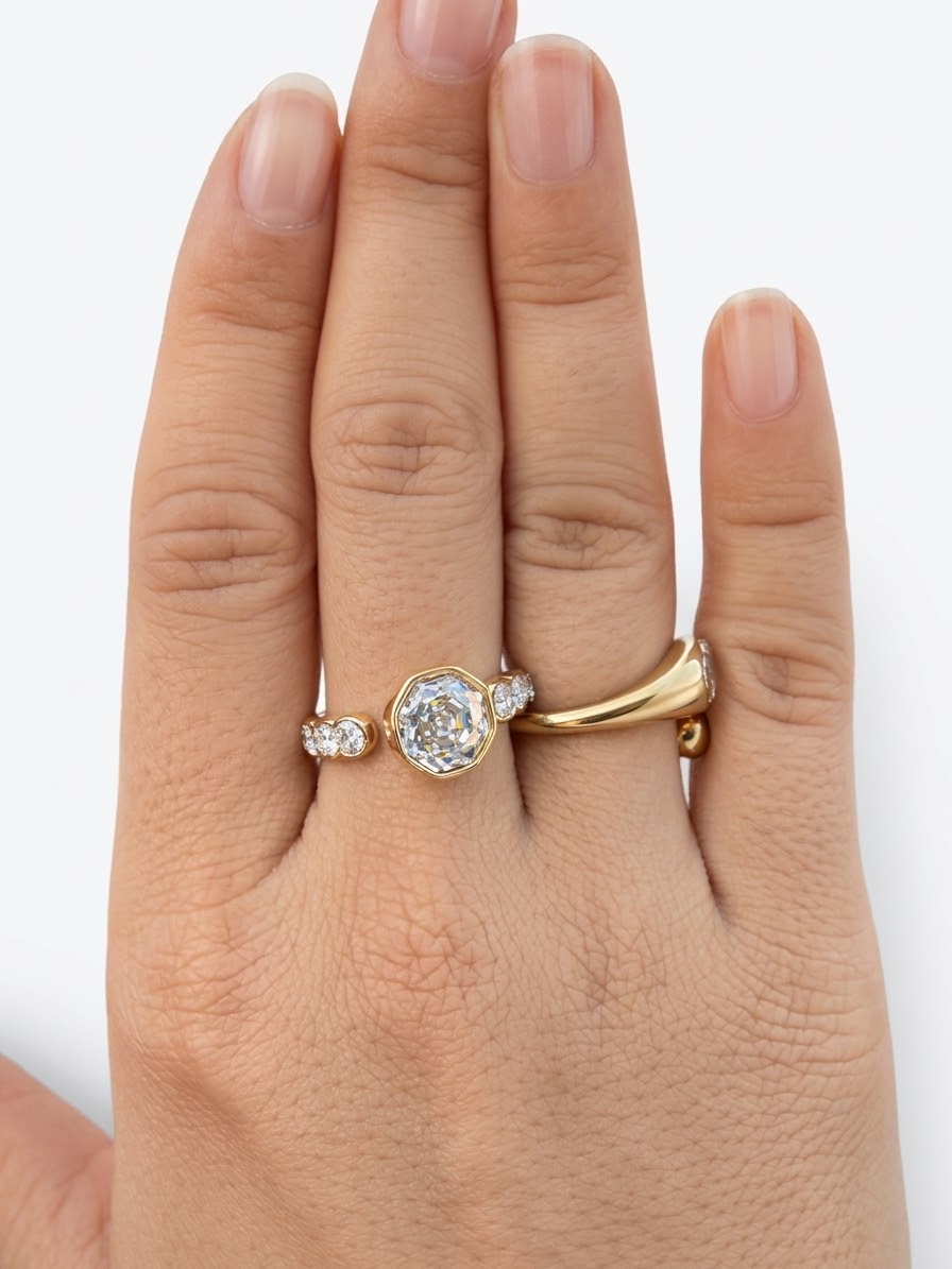 Anello Eclisse Ottagonale