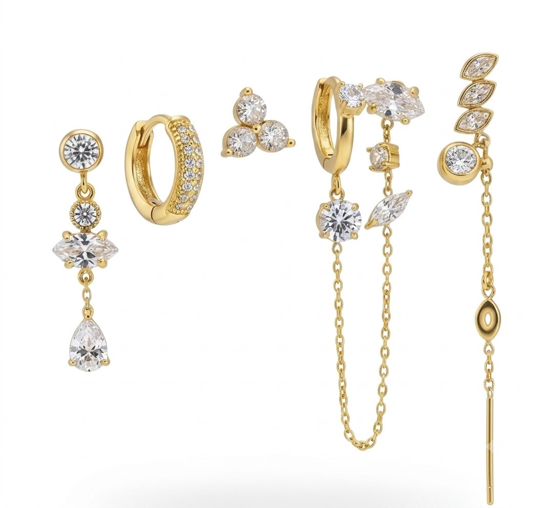 Set 5 orecchini Luce Divina