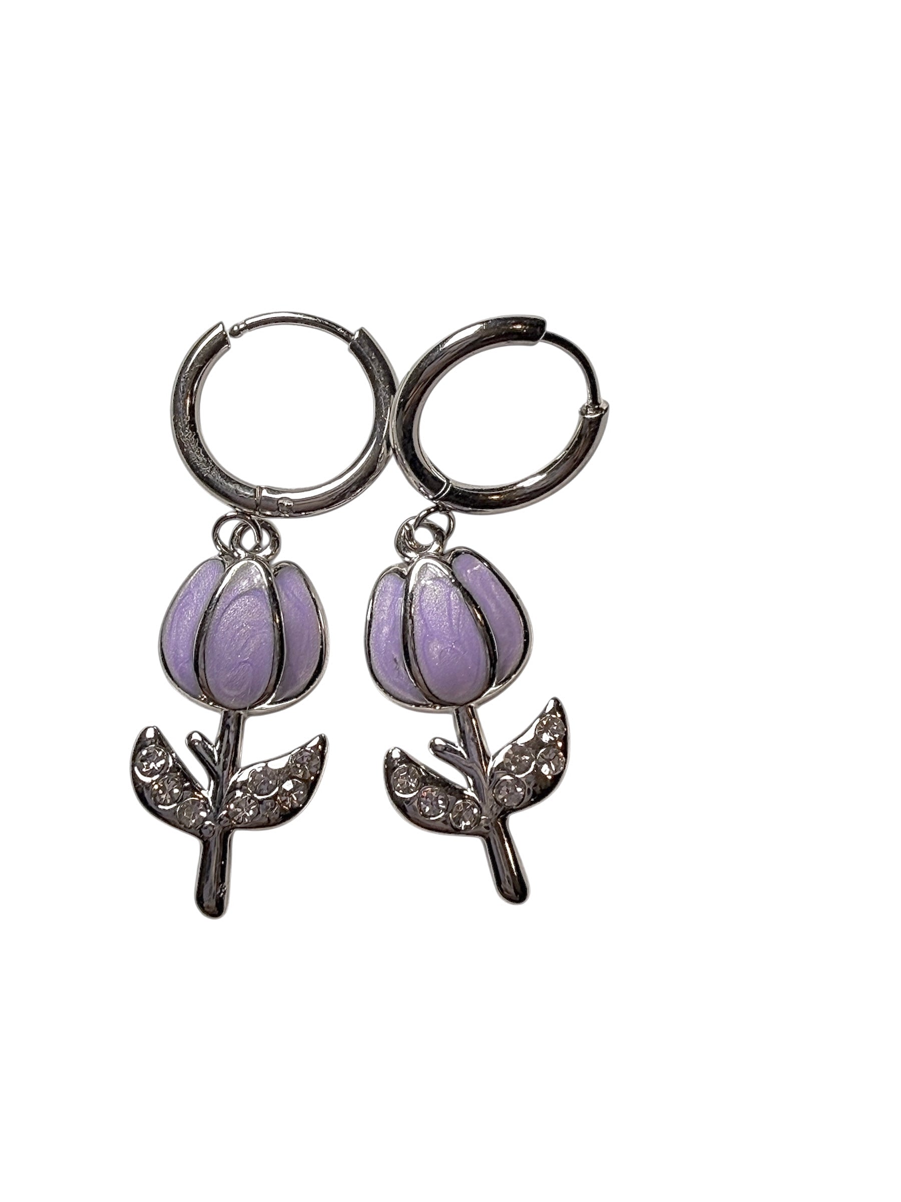 Orecchini tulipan con strass