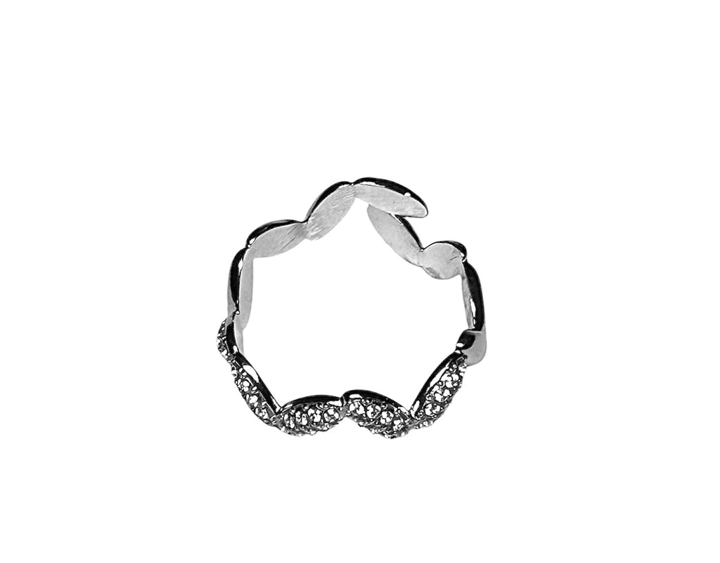 Anello Glitter Wave