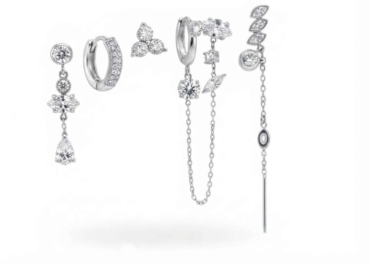 Set 5 orecchini Luce Divina