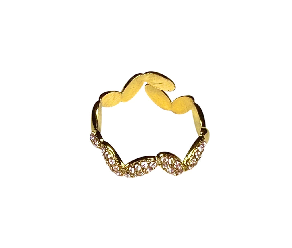Anello Glitter Wave