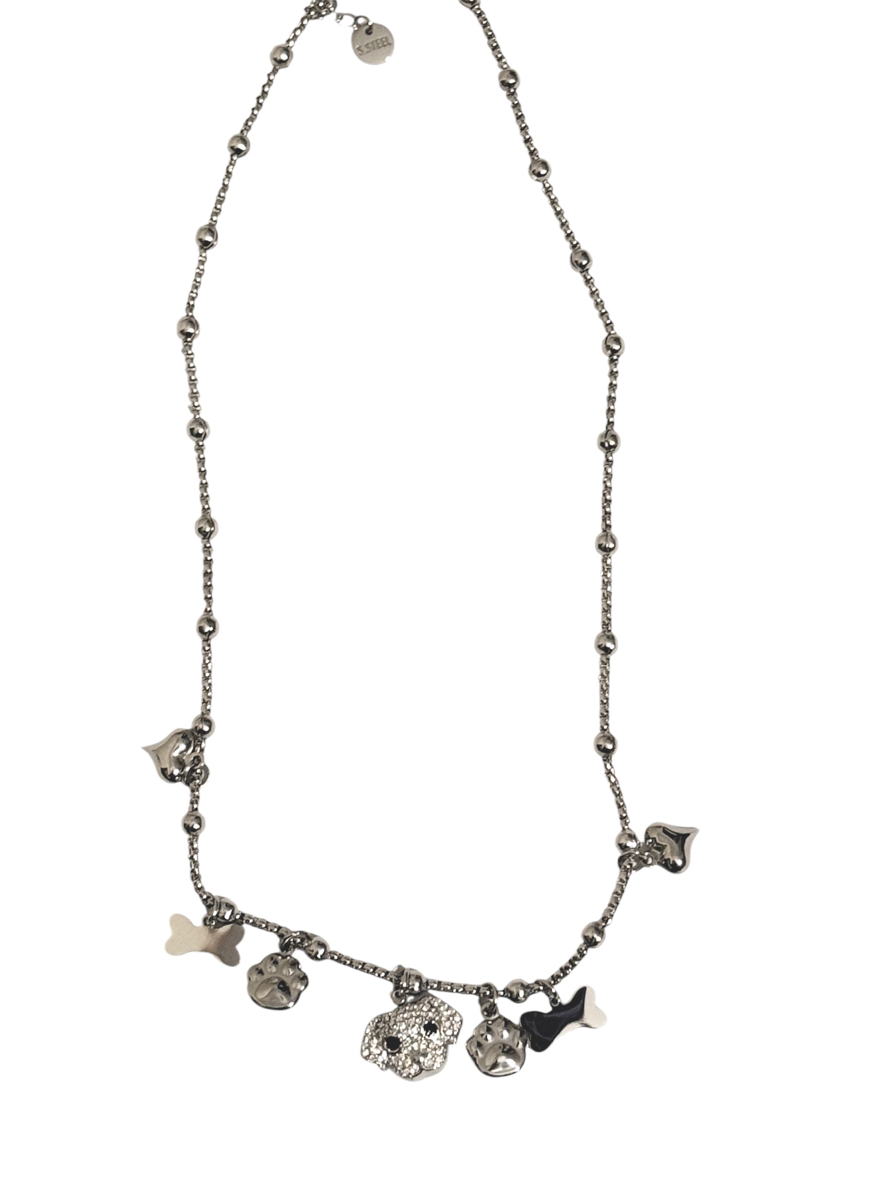 Collana Sonaglio Canoglino in Acciaio 316L