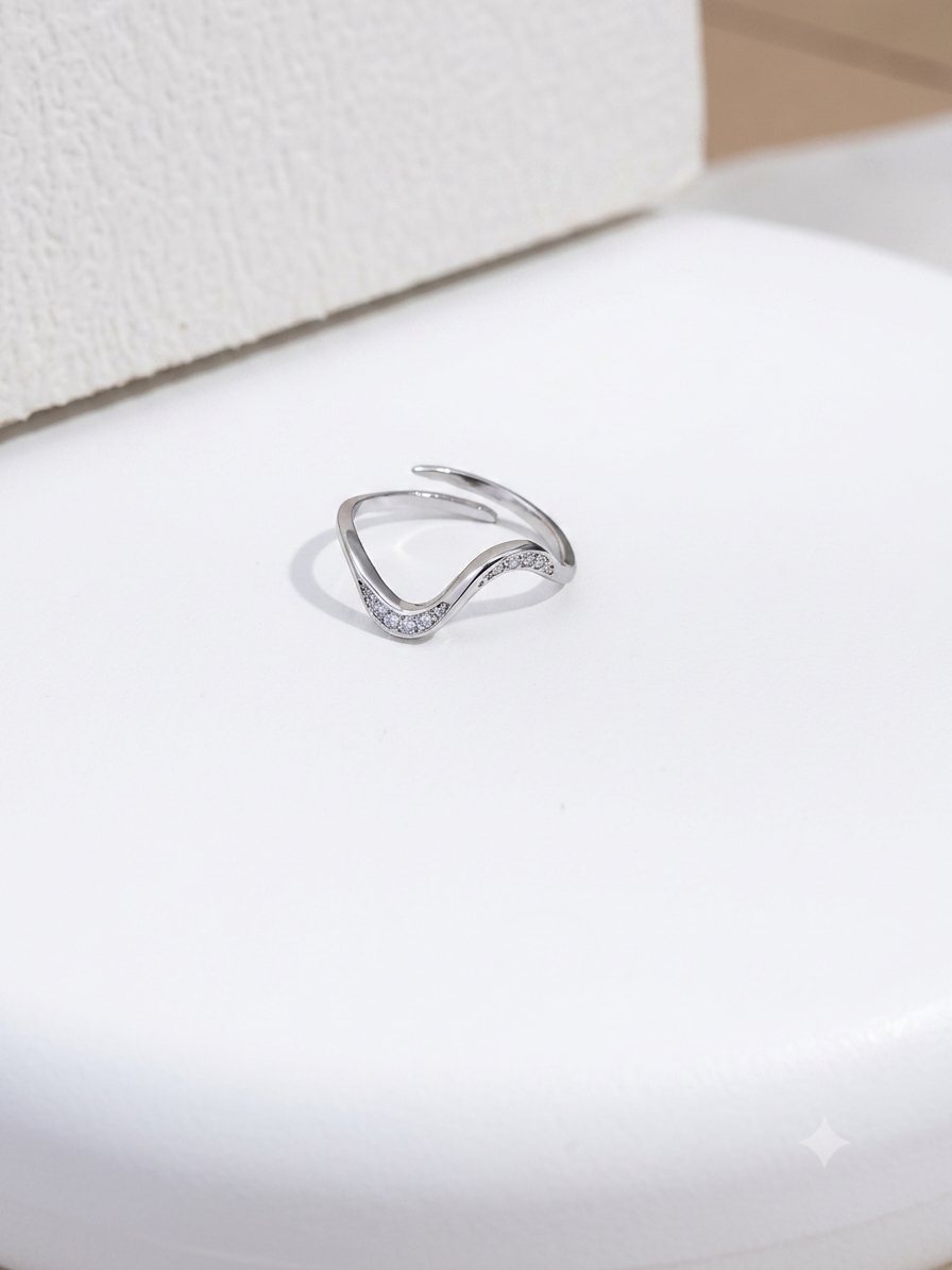 Anello Onda Brillante