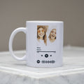 Tazza in ceramica con foto e quadro spotify