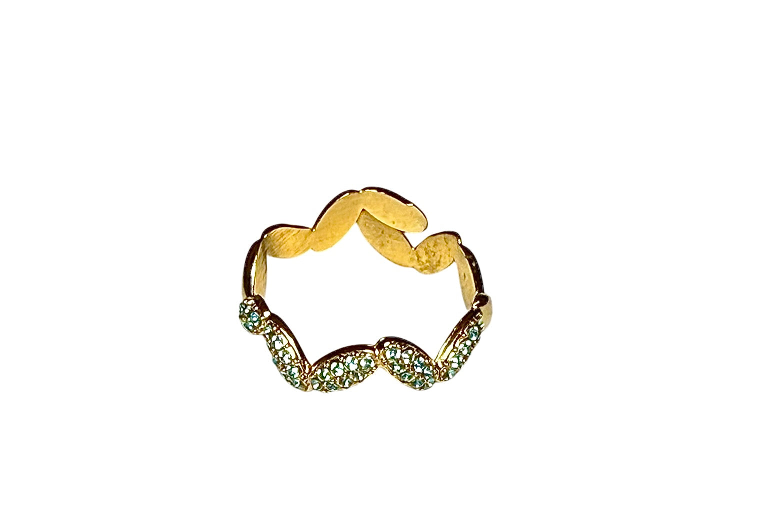 Anello Glitter Wave