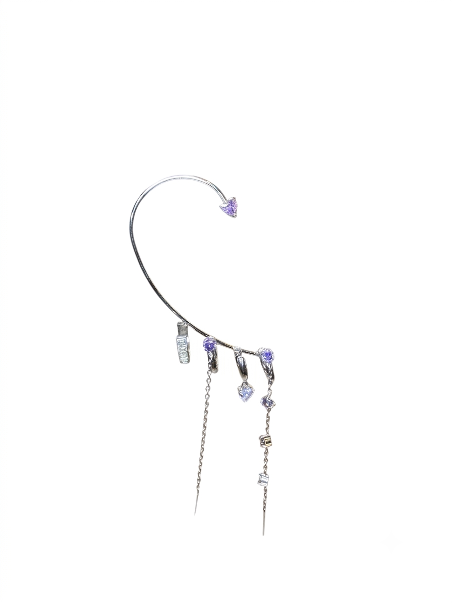 Earcuff orecchio destro Chrono-Heart Multiring