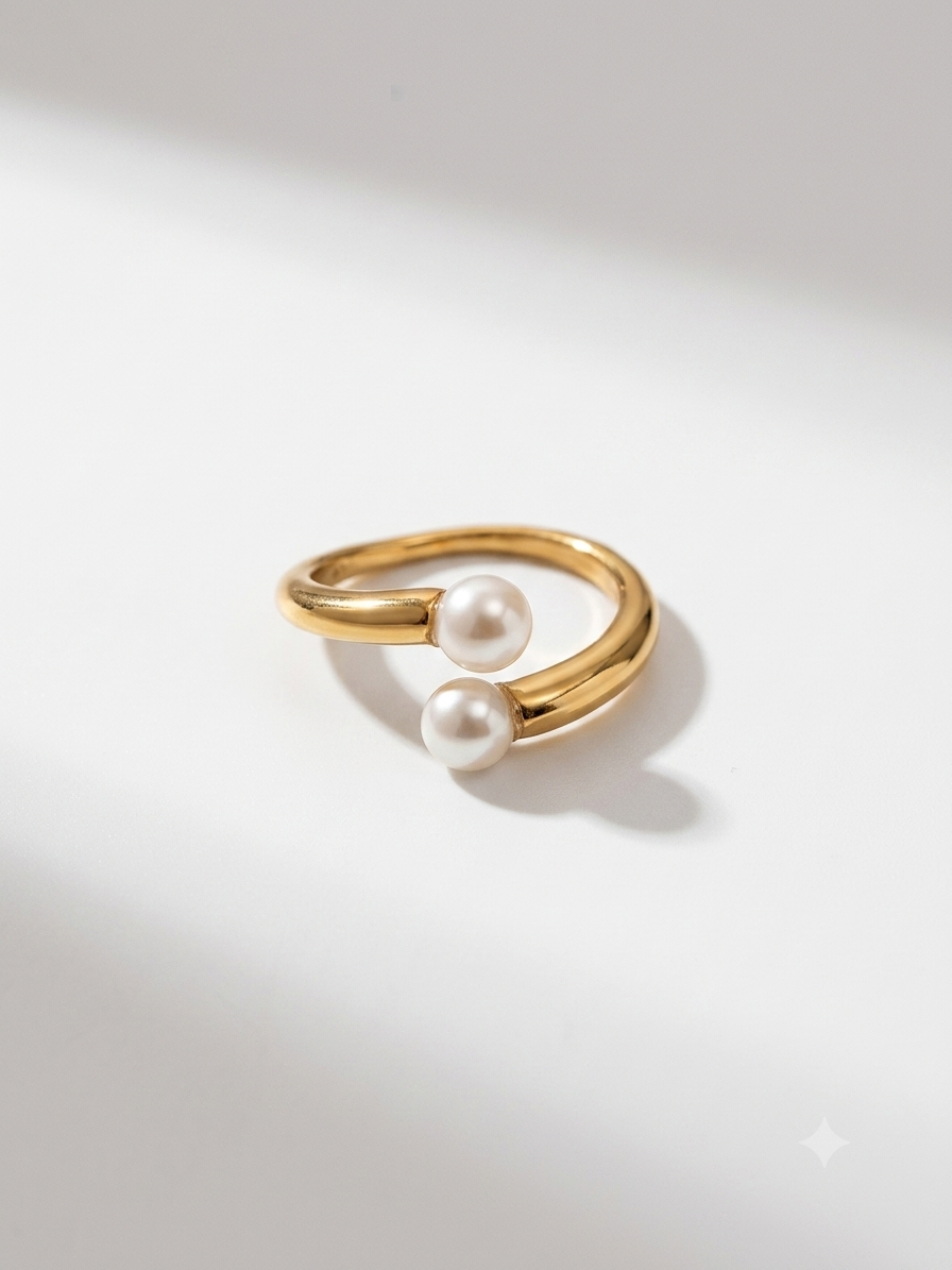 Anello Perla Duetto