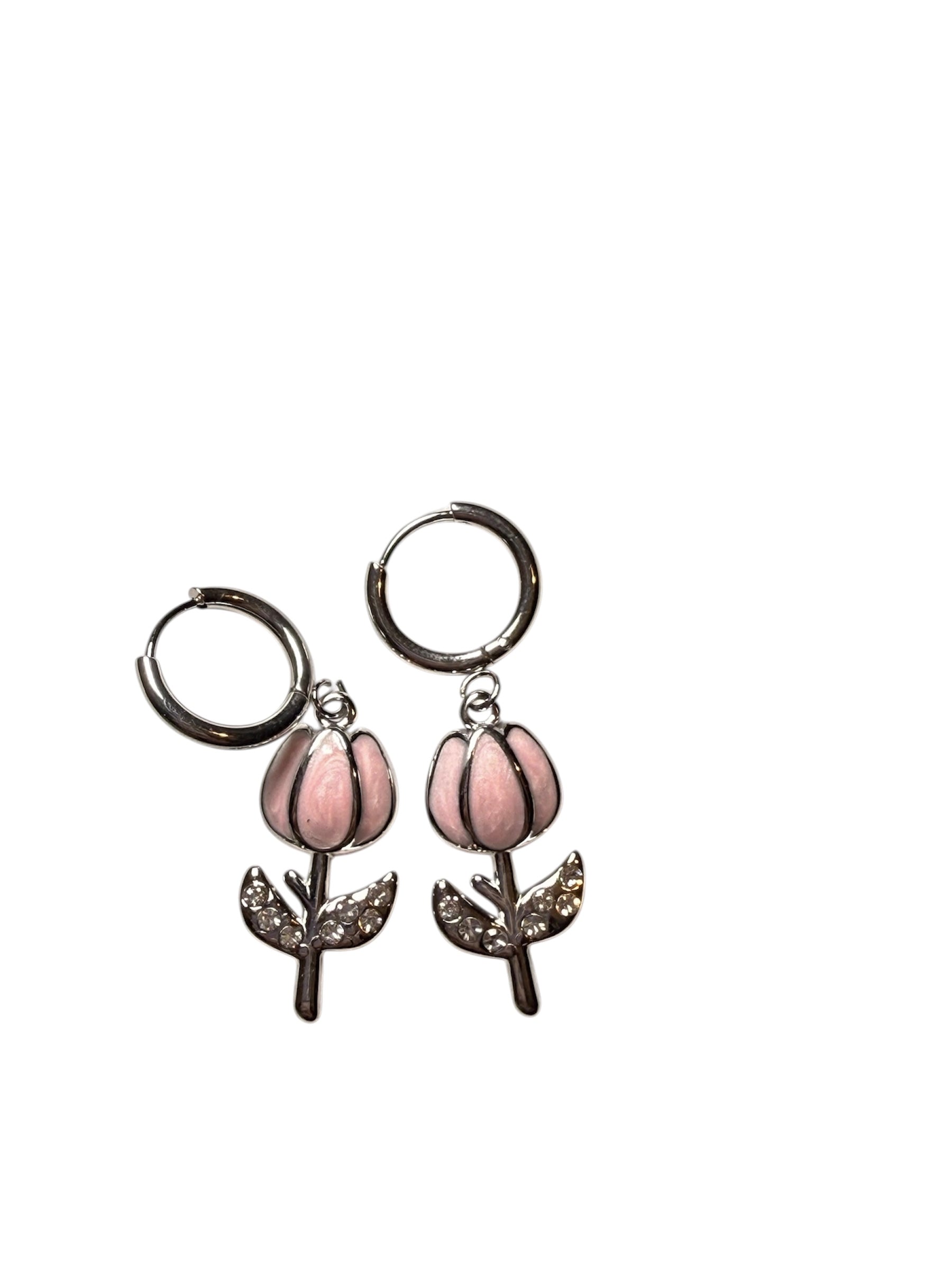 Orecchini tulipan con strass