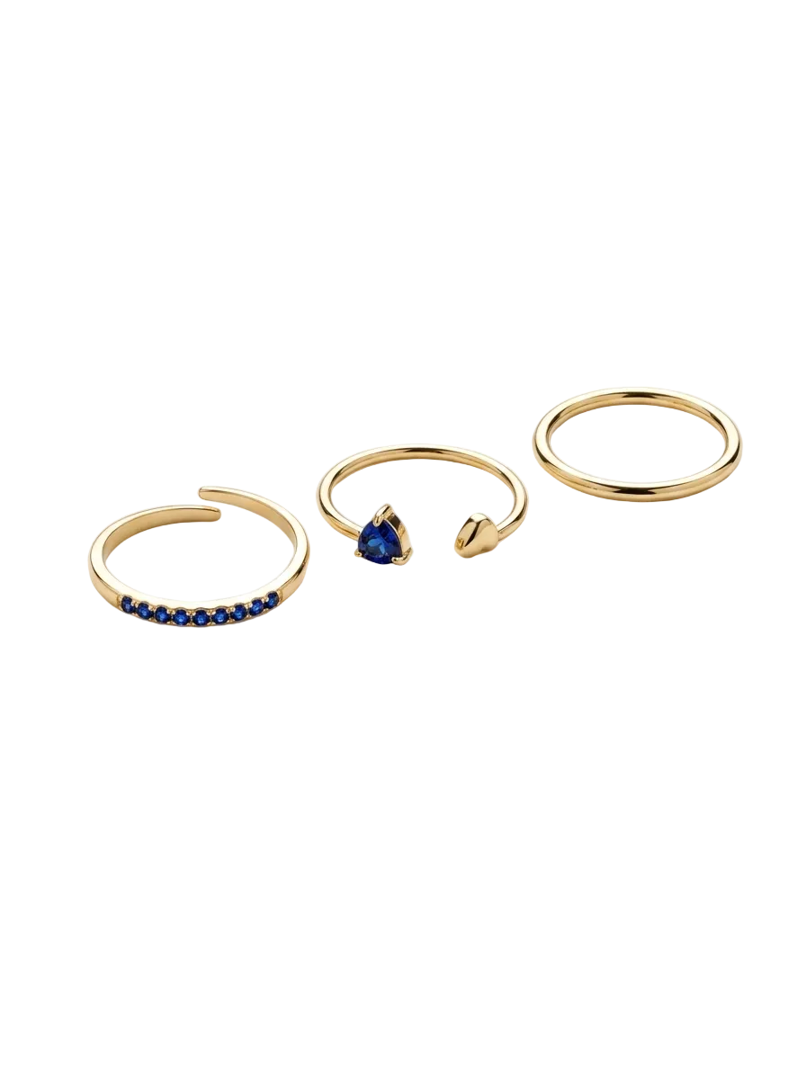 Set 3 anelli Costellazione del Cuore( 2 regolabile, 1 non regolabile)