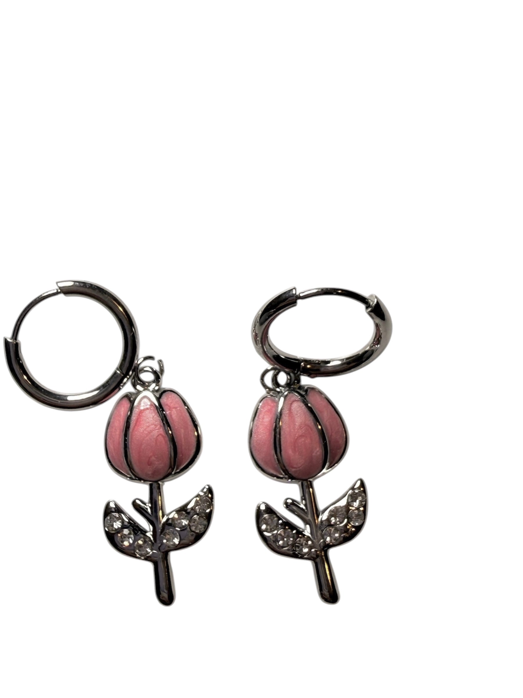 Orecchini tulipan con strass
