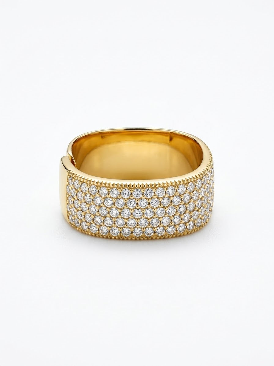 Anello Abbraccio Pavé