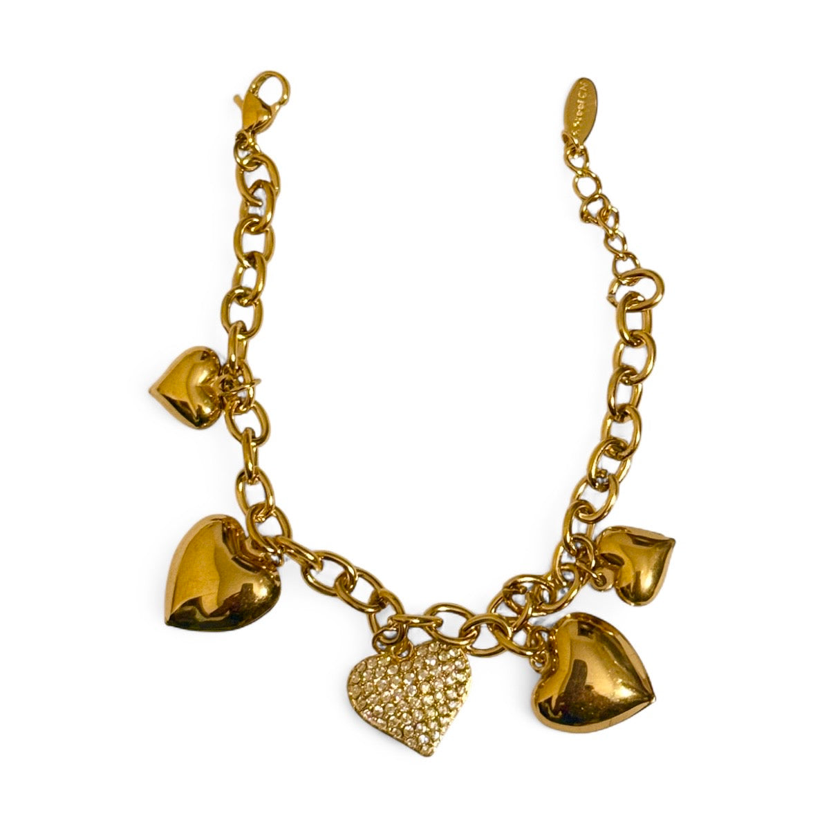 Bracciale Sonaglio con Cuori e strass