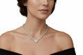 Collana Tennis Cuore Pavé