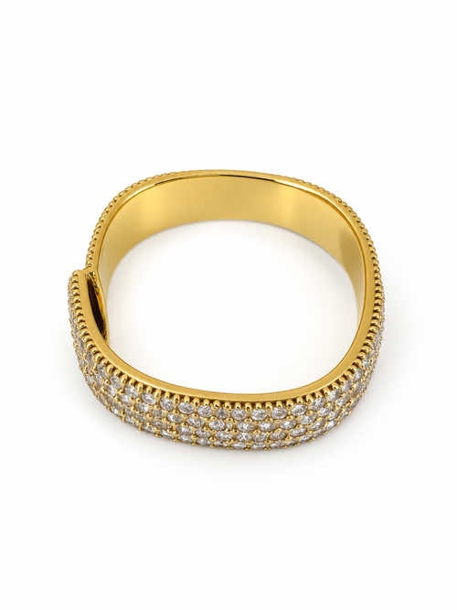 Anello Abbraccio Pavé