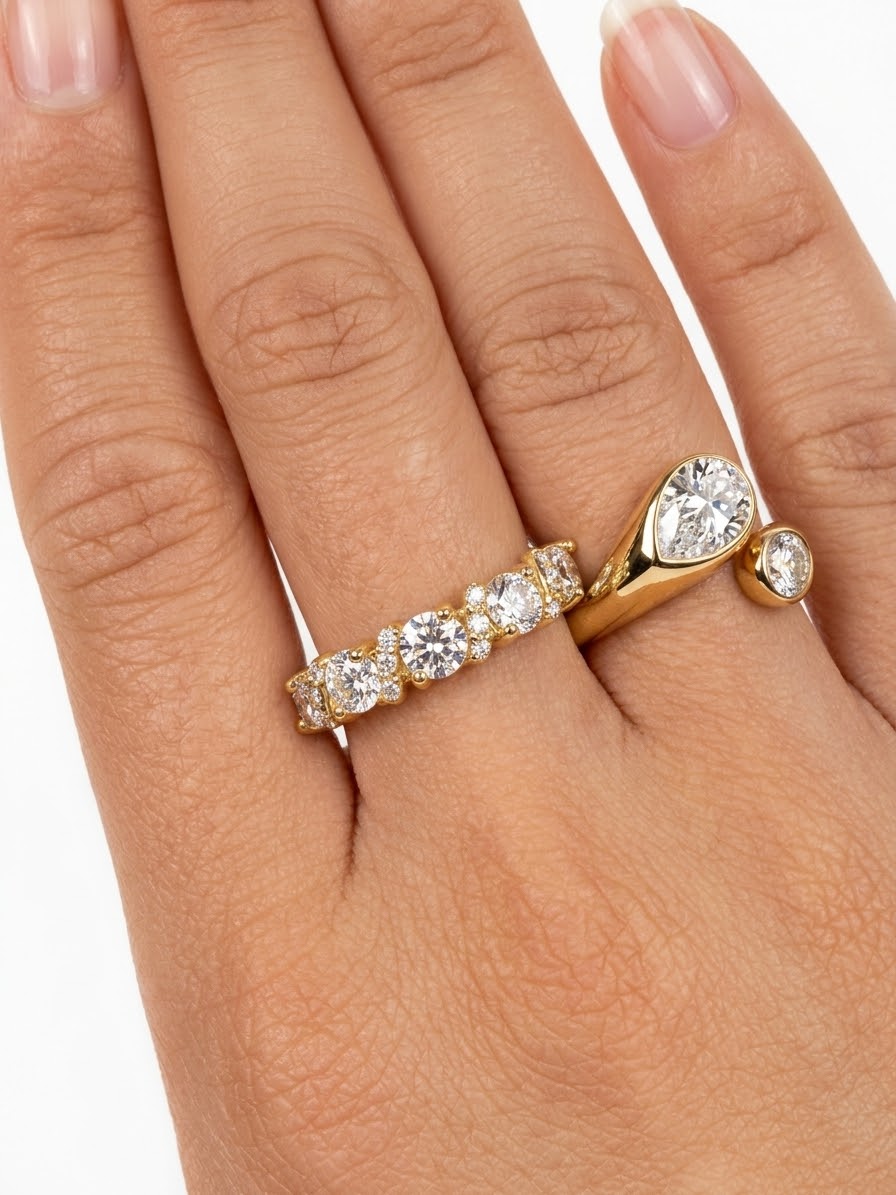 Anello Luce Incrociata