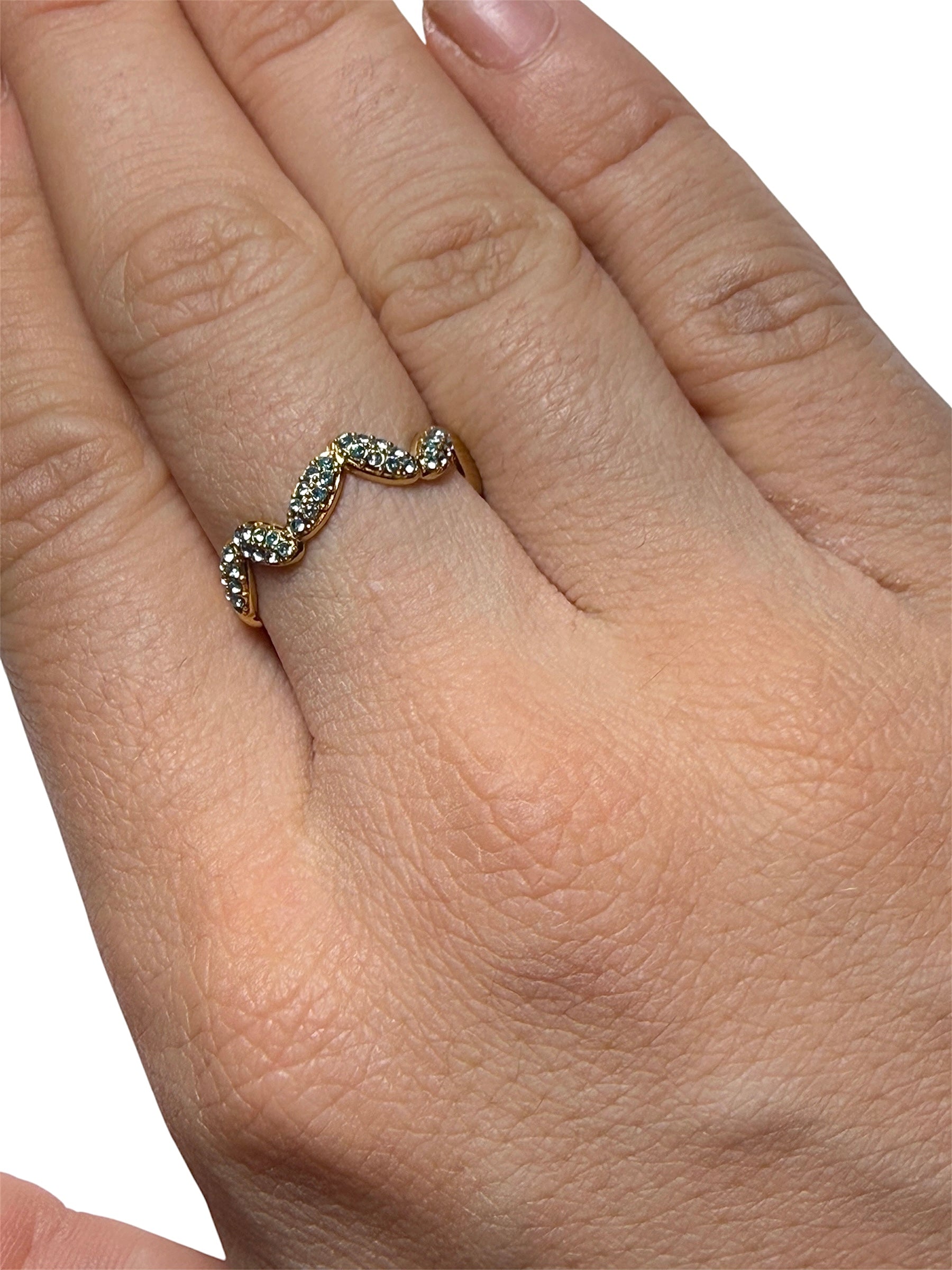 Anello Glitter Wave