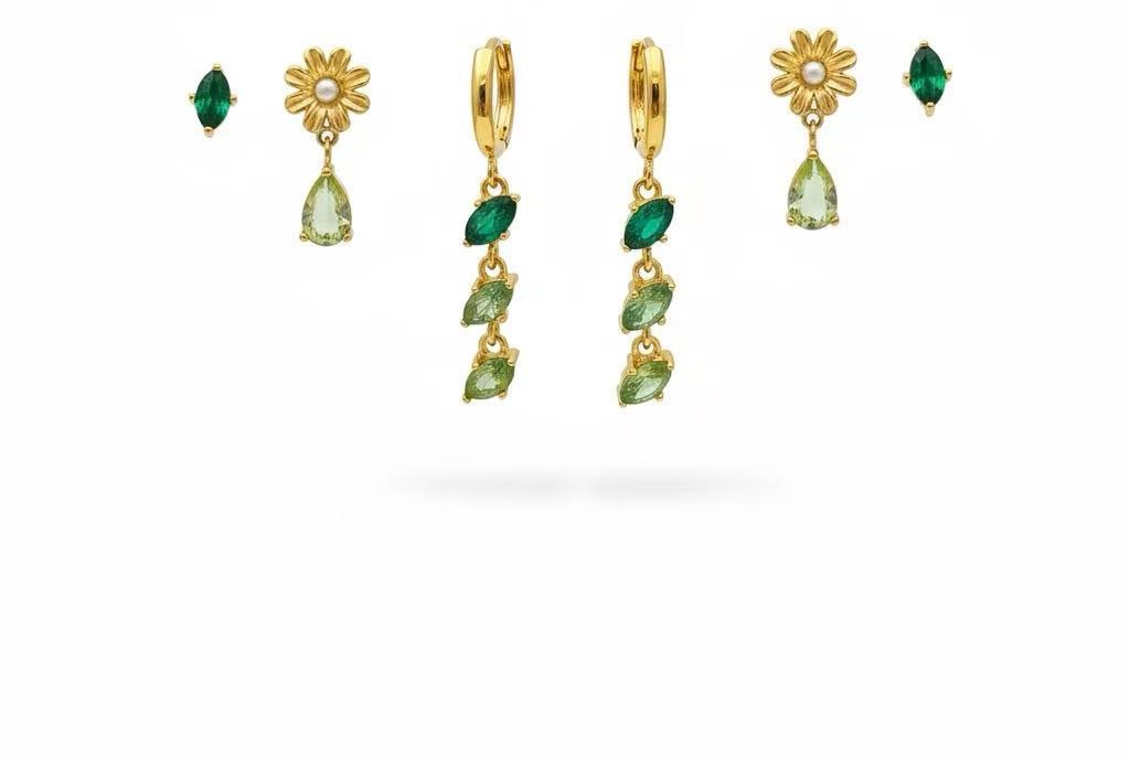 Set orecchini 3 paia Trilogy Flower