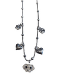 Bracciale Sonaglio con Canoglino con Strass e Cuori in Acciaio 316L per Stile Elegante e Versatile
