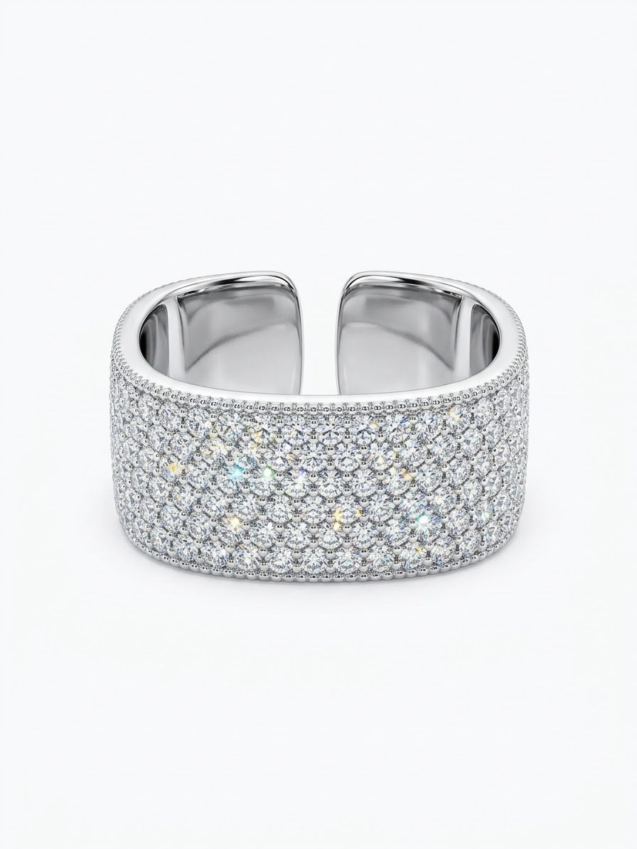 Anello Abbraccio Pavé