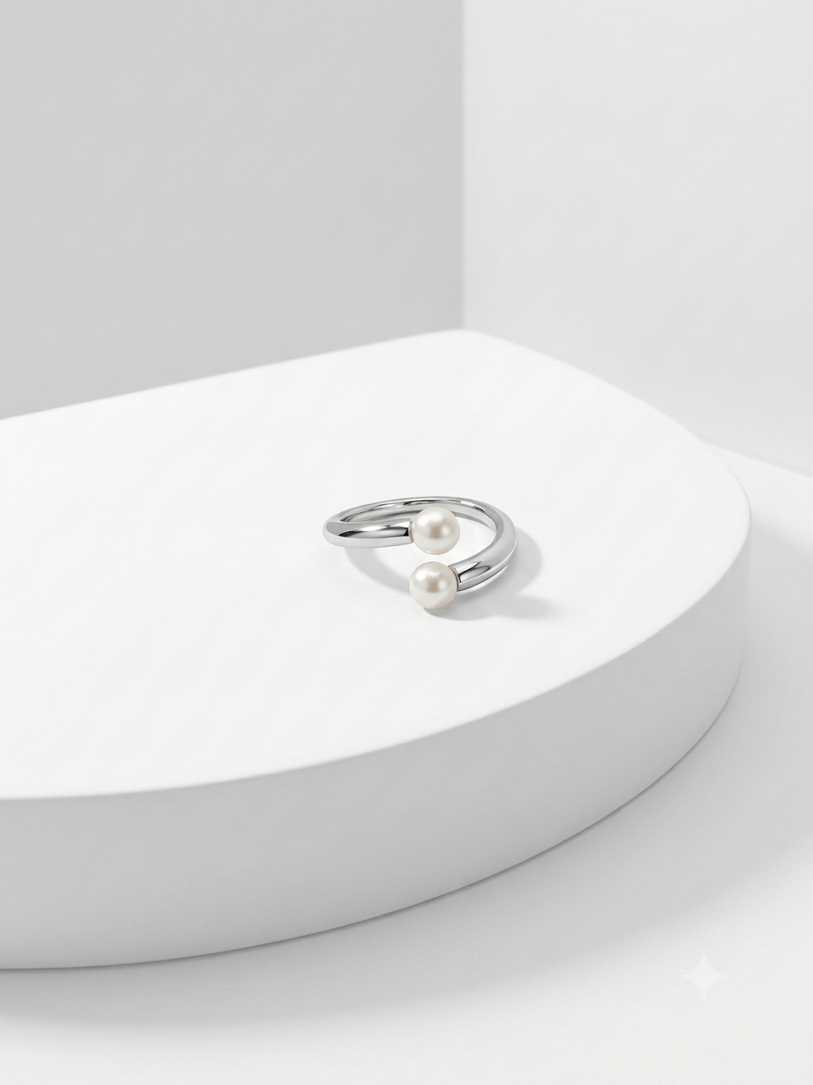 Anello Perla Duetto
