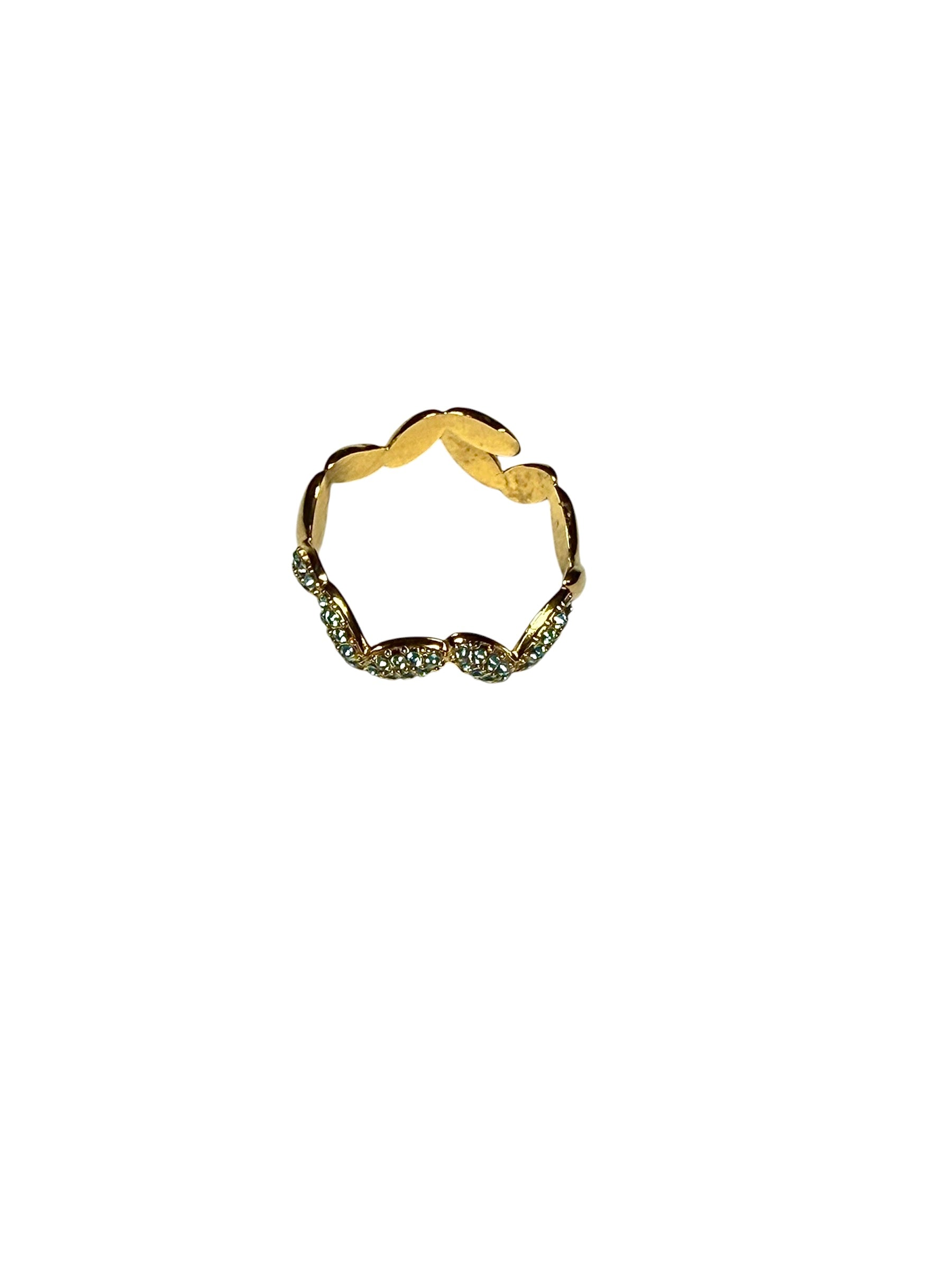 Anello Glitter Wave