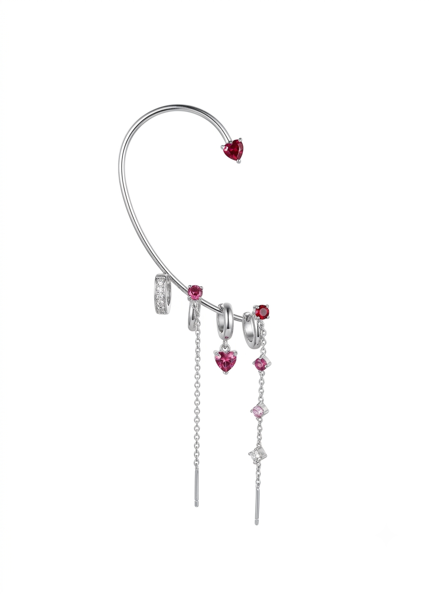 Earcuff orecchio destro Chrono-Heart Multiring