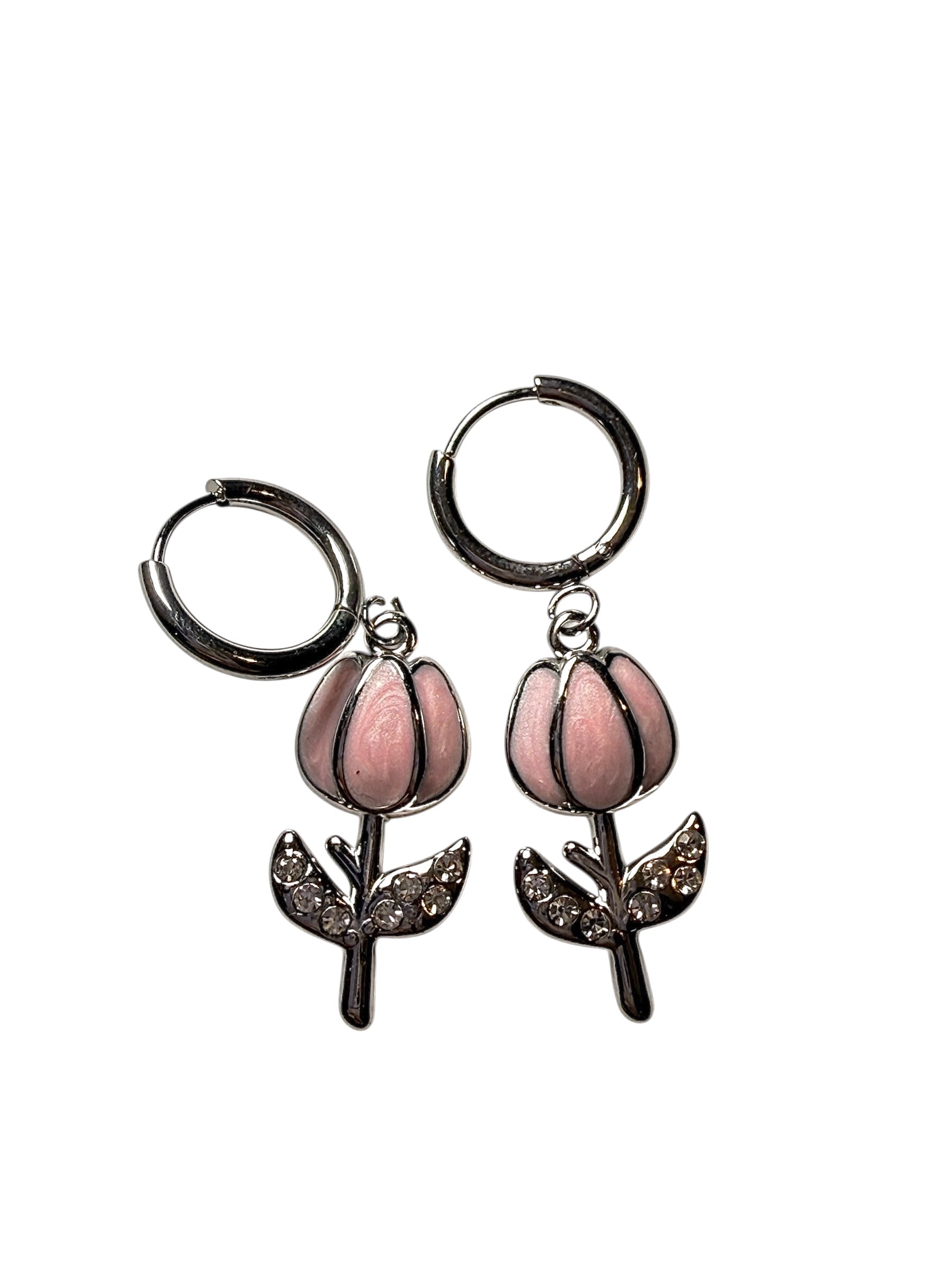 Orecchini tulipan con strass