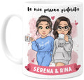 Tazza in ceramica personalizzabile con te e la tua persona preferita foto+ nomi