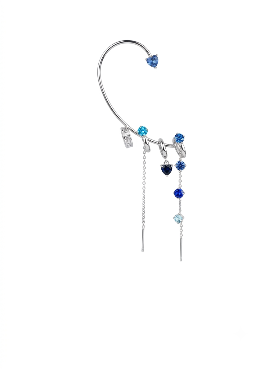 Earcuff orecchio destro Chrono-Heart Multiring