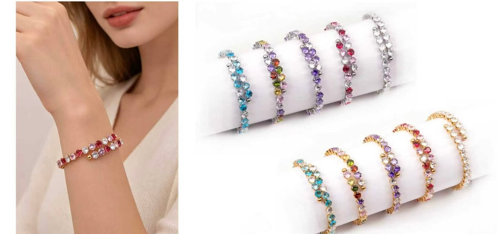 Bracciale Rigido Wrap 'Lumina' Gemme