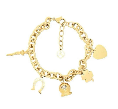 Bracciale a Catena con Charms Portafortuna