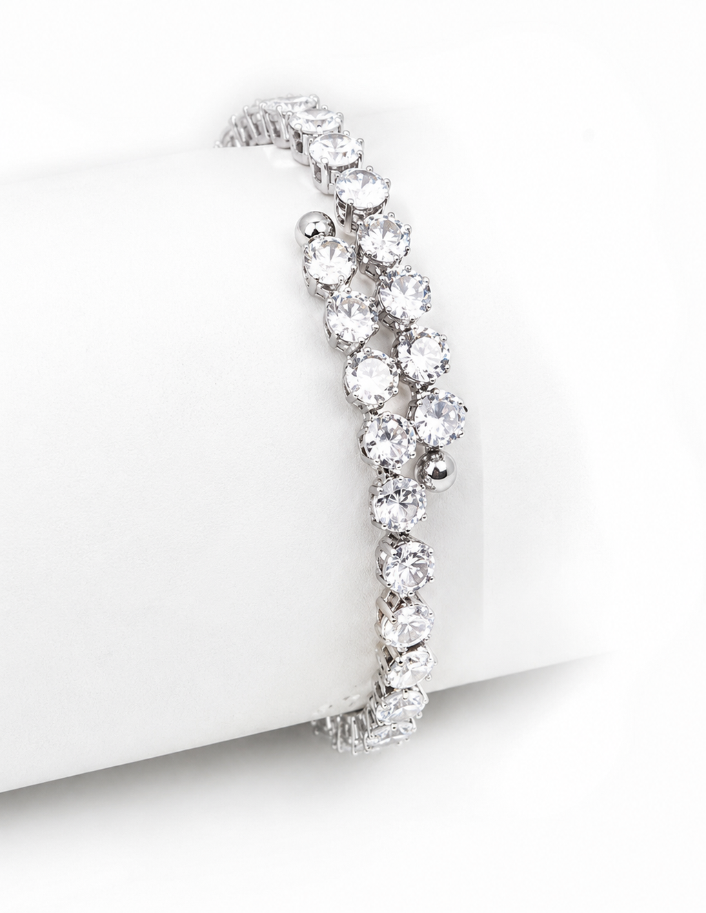 Bracciale Rigido Wrap 'Lumina' Gemme