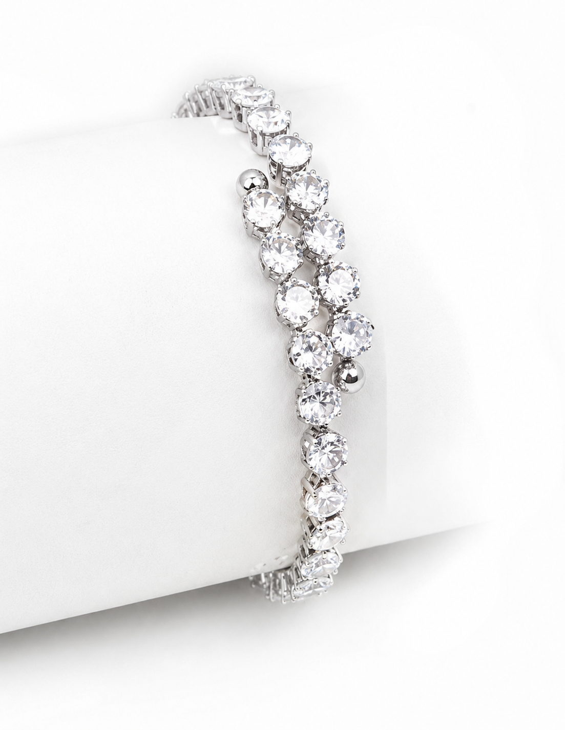 Bracciale Rigido Wrap 'Lumina' Gemme
