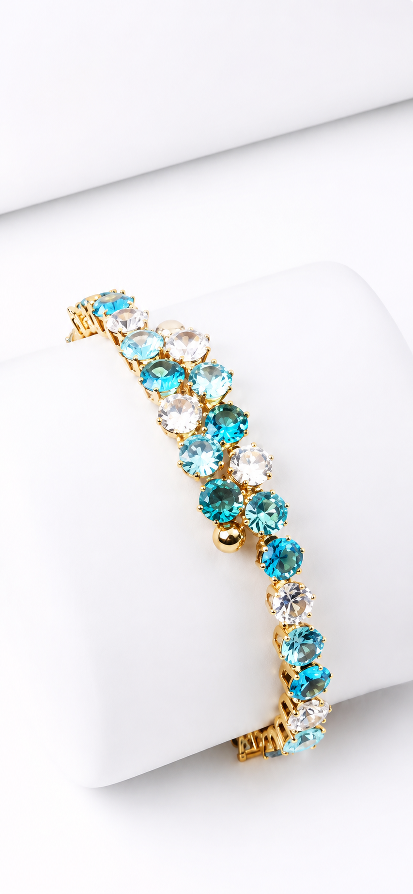 Bracciale Rigido Wrap 'Lumina' Gemme