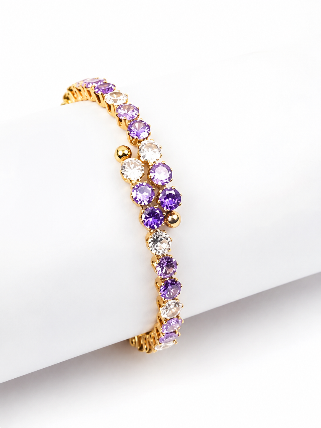 Bracciale Rigido Wrap 'Lumina' Gemme
