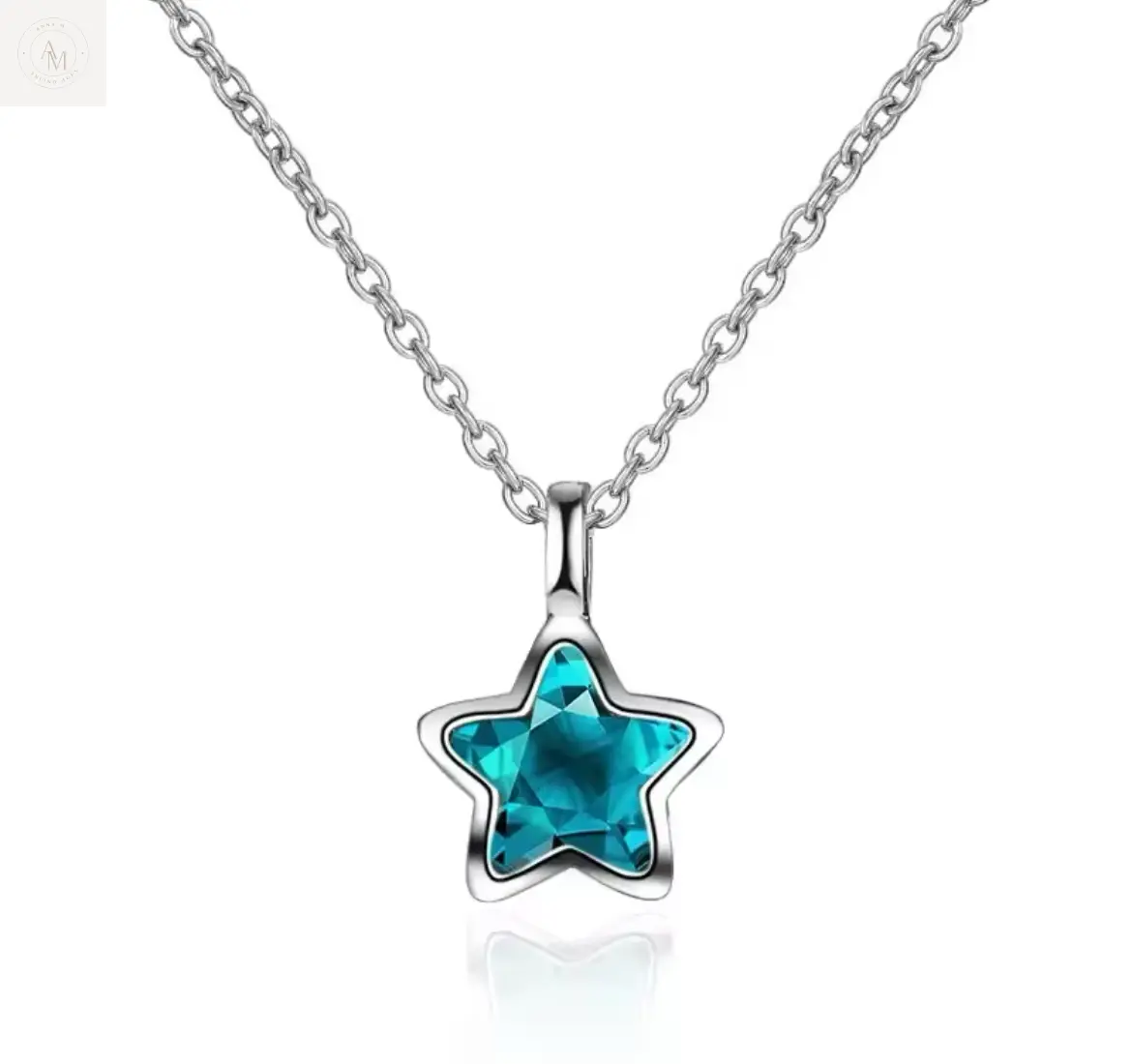 collana in argento Sterling ciondolo stella cristallo anamaria.m