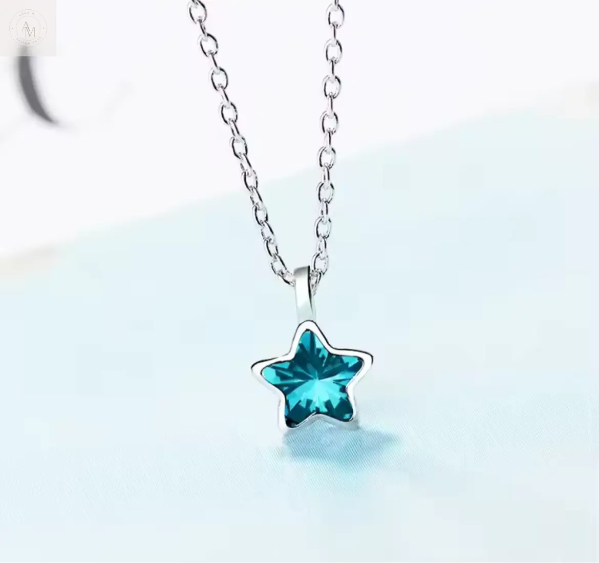 collana in argento Sterling ciondolo stella cristallo anamaria.m